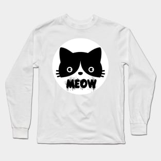 Meow tee design birthday gift graphic Long Sleeve T-Shirt